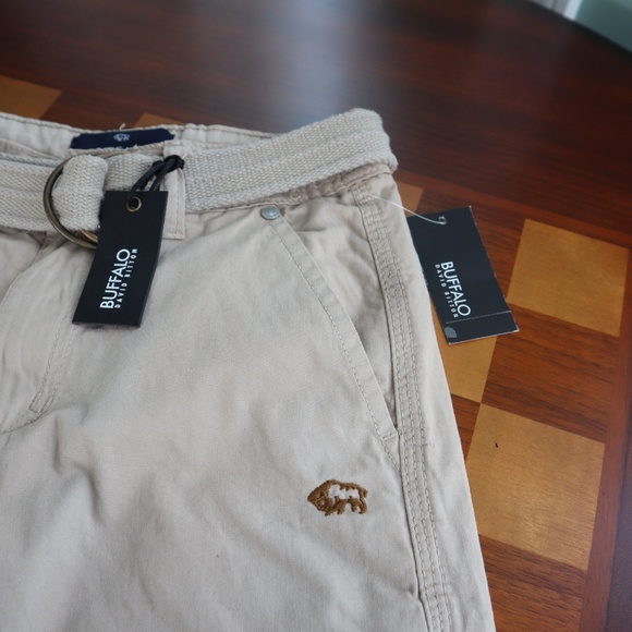 Buffalo Khaki Cargo Shorts w/ Belts 8 - Picture 3 of 4